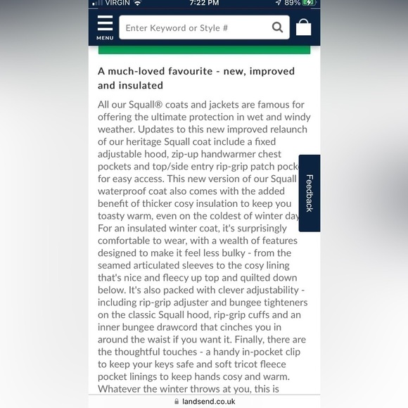 𝅺land’s End women’s size S Squall Parka.  Teal.  BNWOT. - Picture 6 of 10